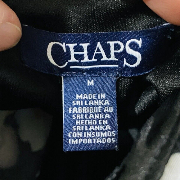 Chaps M casual dress pullover sleeveless v-neck purple & white floral springtime - Picture 6 of 7